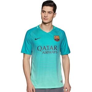 Nike FC Barcelona 3rd 2016/17 Football Short Sleeve Dri-Fit Shirt Aqua Green XL